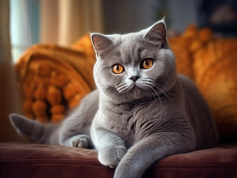 British_Shorthair cat in sofa